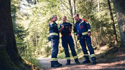 Christoph Vieregge, Frank Richter and Heiko Schwichtenberg (from left to right) — a strong trio working for safe forests