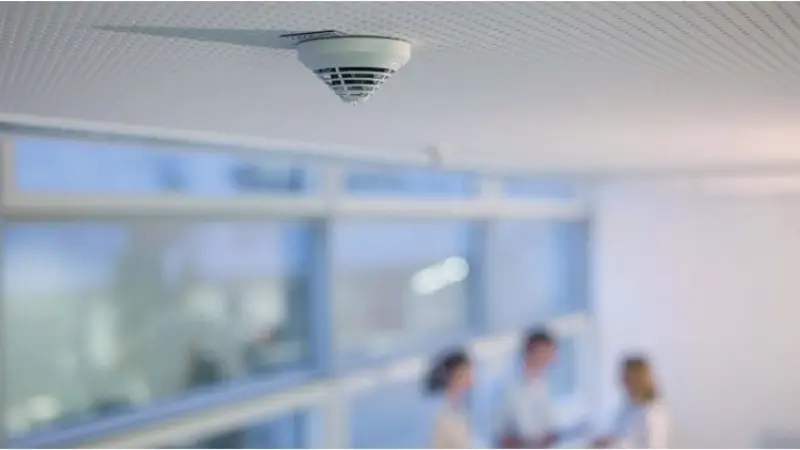 BOSCH AVIOTEC camera installed in the ceiling of an industrial area