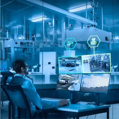 Mann überwacht die Brandgefahr von Lithium-Ionen-Batterien