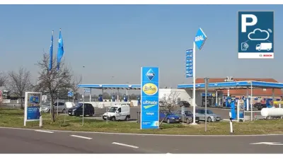 Sicheres parken auf dem Aral Rasthof Uhrsleben