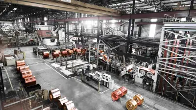 Production hall of MKM Mansfelder Kupfer und Messing GmbH - a customer of Bosch Energy and Building Solutions Germany | Bosch Sicherheitssysteme GmbH