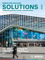Cover des SOLUTIONS Magazins 2024. Das Kundenmagazin von Bosch Energy and Building Solutions
