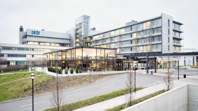 Robert Bosch Krankenhaus in Stuttgart mit Bosch Health Campus, Außenansicht des Gebäudes