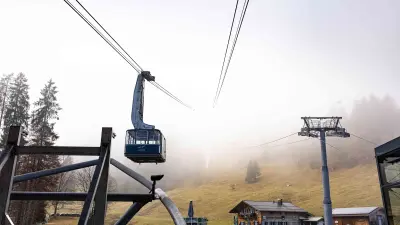 The Fellhornbahn, view from the valley station to the top