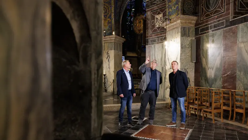 Uwe B. Herrmann, Helmut Mainz and Ralf Wolters in Aachen Cathedra