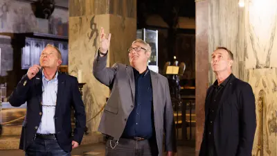 Uwe B. Hermann, Helmut Maintz and Ralf Wolters in Aachen Cathedral