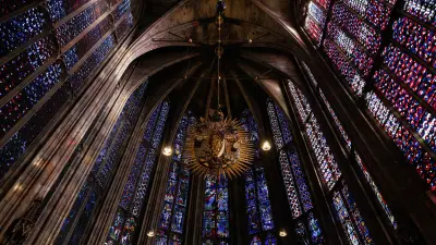 View of the interior of Aachen Cathedral