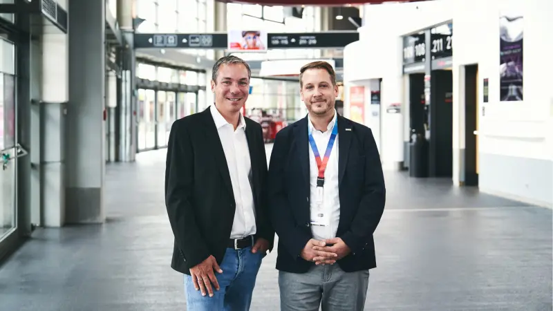 Mirco Markfort und Woflgang Kirschniok von der Rudolf-Weber-Arena Oberhausen