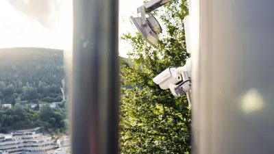 View of the cameras installed along the route