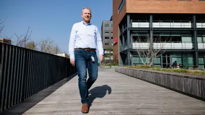 Bernard Gijzen in front of the Bosch site in Nieuwegein, the Netherlands.