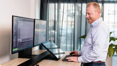Bosch associate Bernhard Gijzen at his workplace in Nieuwegein