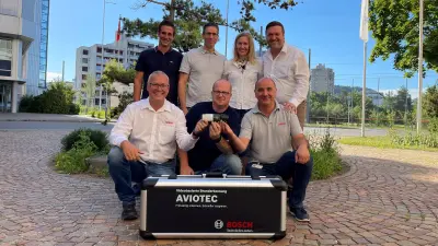 Group picture of the project team of the Swiss branch of Bosch