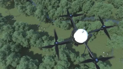 Drohnenflüge BVLOS bieten vielfältige Einsatzmöglichkeiten für Energieversorger, beispielsweise Wächterflüge über weitläufiges Gelände