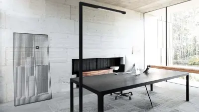 Desk in a modern workspace