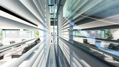 Corridor and waiting area of the Robert Bosch Hospital