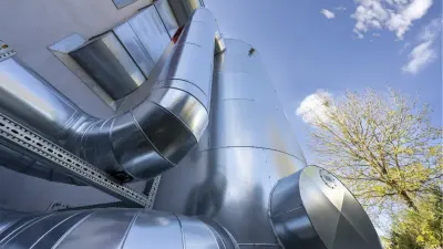 View of the buffer storage of the Sozialwerk Am Bruckwald, exterior view
