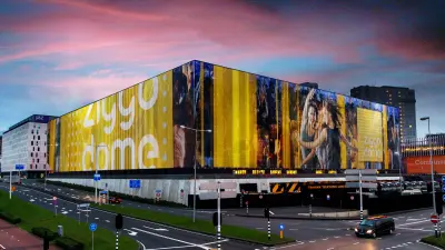 Ziggo Dome, Amsterdam, arena, exterior view with digital displays