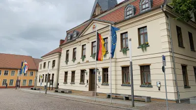 Aufnahme des Rathauses der Stadt Röbel/Müritz