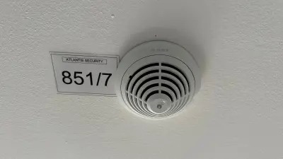 Fire detector on the ceiling
