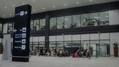 People sitting in the terminal