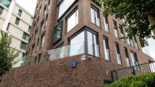 Outdoor camera guarding an entrance into Port Praski