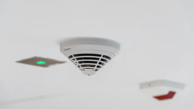 Smoke detector installed on ceilings of Port Praski