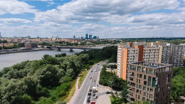 Port Praski located near the Vistula River in Warsaw
