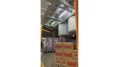 Storage room of Treasure Island with Bosch fire detector