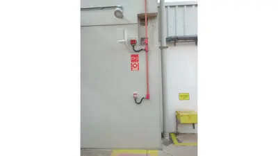 fire product at wall