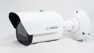 Bosch AVIOTEC 8000i IR camera in white background