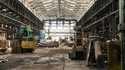Industrial manufacturing hall in a dirty environment.