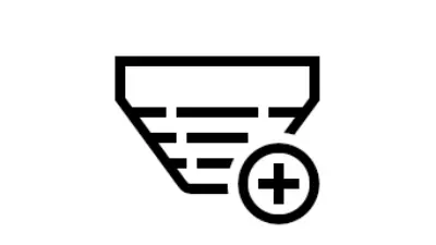 Icon of a detector with a plus sign