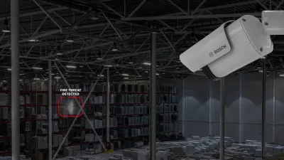 AVIOTEC monitoring a warehouse in darkness