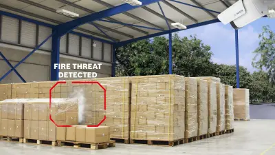 Incarpalm factory warehouse with huge paper rolls