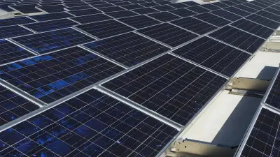 solar panels on a roof