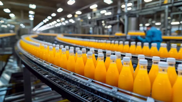 Beverages in a production plant