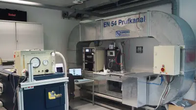 Sensor test laboratory with smoke tunnel