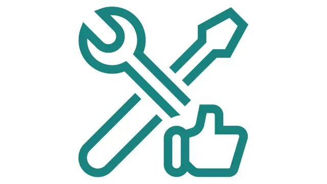 Icon for installation showing wrench