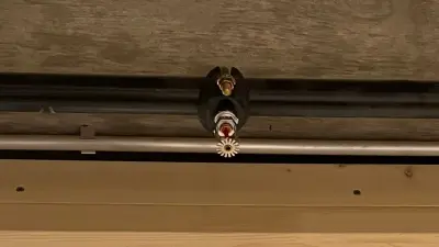 Linear beam detector on the wall