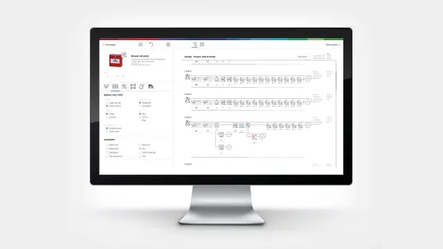monitor with Safety Systems Designer program running on it
