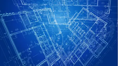 several abstract architectural computer designs on top of each other