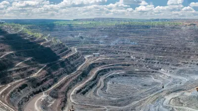 Aerial view of a mine