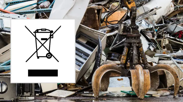 Electrical and electronic waste with WEEE symbol